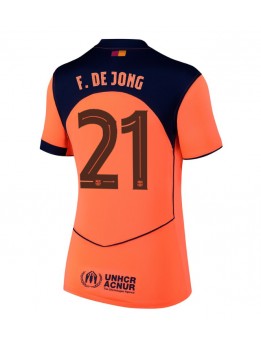 Billige Barcelona Frenkie de Jong #21 Tredjedrakt Dame 2025-26 Kortermet
